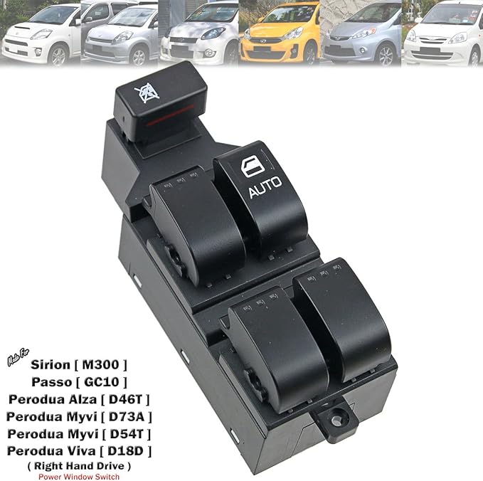 フロント電源ウィンドウスイッチのメインコントロールプロドゥア マイヴィ Myvi Lagi Best 05 17 パワーウィンドウスイッチ 車 バイク Amazon