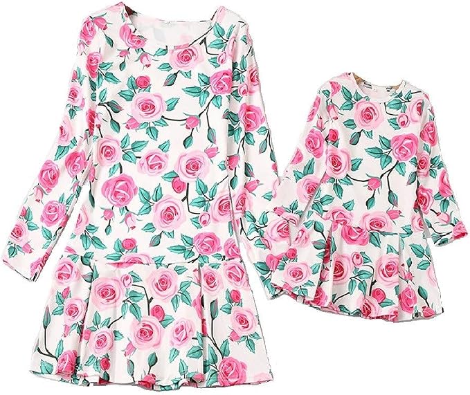 DAY8 Abiti Mamma e Figlia Abbigliamento Elegante Vestiti Mamma e Figlia  Uguali Estivi Abiti Famiglia Coordinati Vestito Mamma Moda Bambina Ragazza  Casual Spiaggia Moda Mini Vestito Donna Abbigliamento berjaya.edu.my
