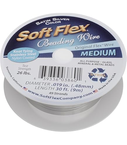 Amazon.com: Soft Flex 49 Strand Beading Wire - Medium 0.19