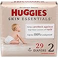 Huggies Size 2 Diapers, Skin Essentials Baby Diapers, Size 2 (12-18 lbs), 29 Count, Packaging May Vary