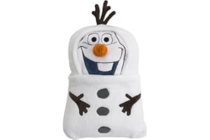 NoJo Disney Frozen Winter Cheer White, Orange, Brown Olaf Character Shaped Blanket