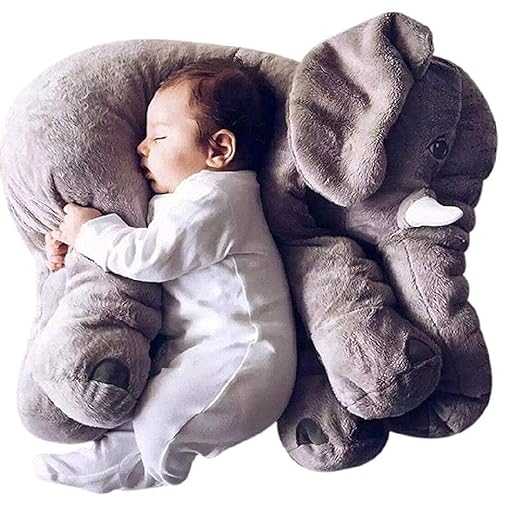 Besties Baby Elephant Pillow,Soft Toy. (Gray)