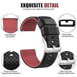 Ritche 24mm Silicone Watch Bands Quick Release