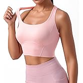 SPORME RUNNING Women Square Neckline Sports Bra Padded Basic Workout Y-Back Racerback Cropped Tank Top