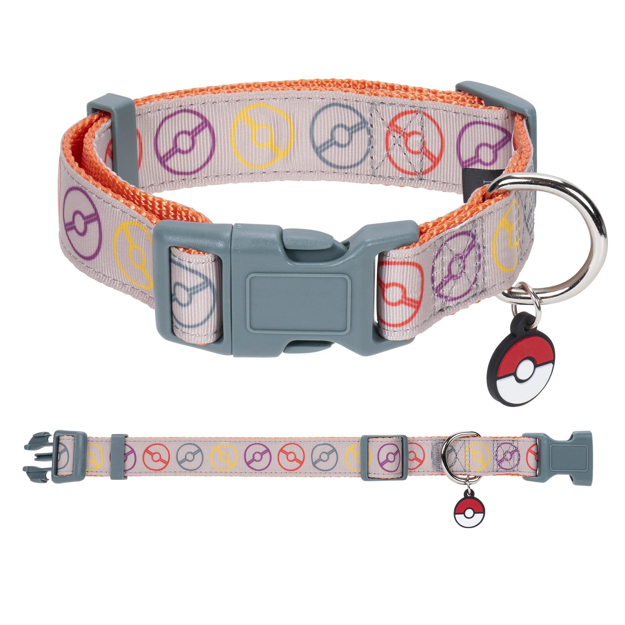 Pokémon Medium Pet Collar - Peaceful Nature Poké Balls Pet Collar (Medium) - Official Jazwares Pets Apparel