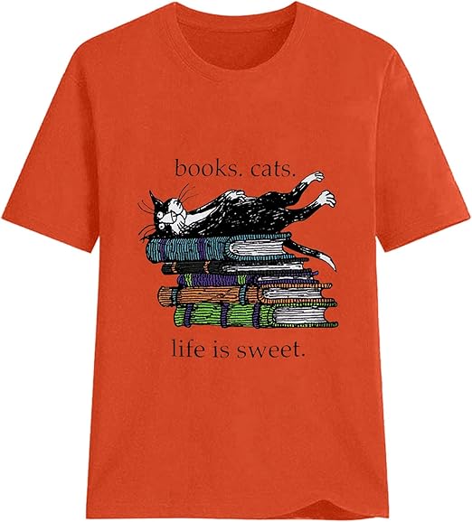 Women Literary and BookThemed T Shirts Life is Sweet Tees Cute Funny