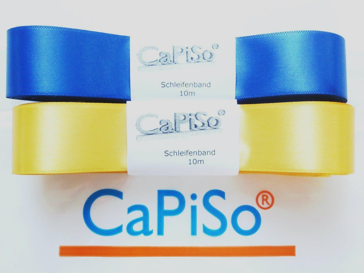 CaPiSo® 2 x 10 m Satin Ribbon 1" in two colors