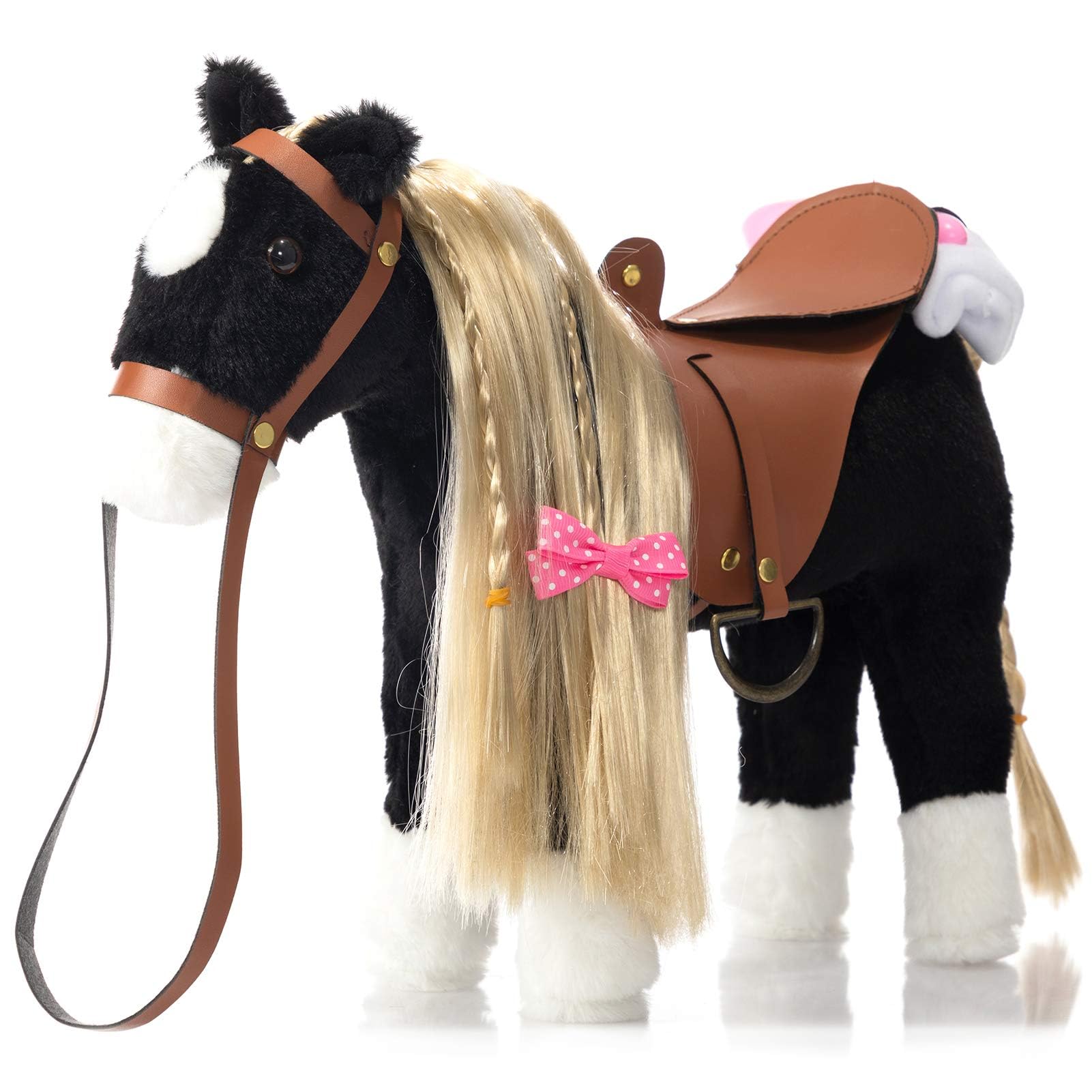 Photo 1 of HollyHOME Stuffed Animal Horse Pretty Plush Toy Pretend Play Horse 11 inches Black