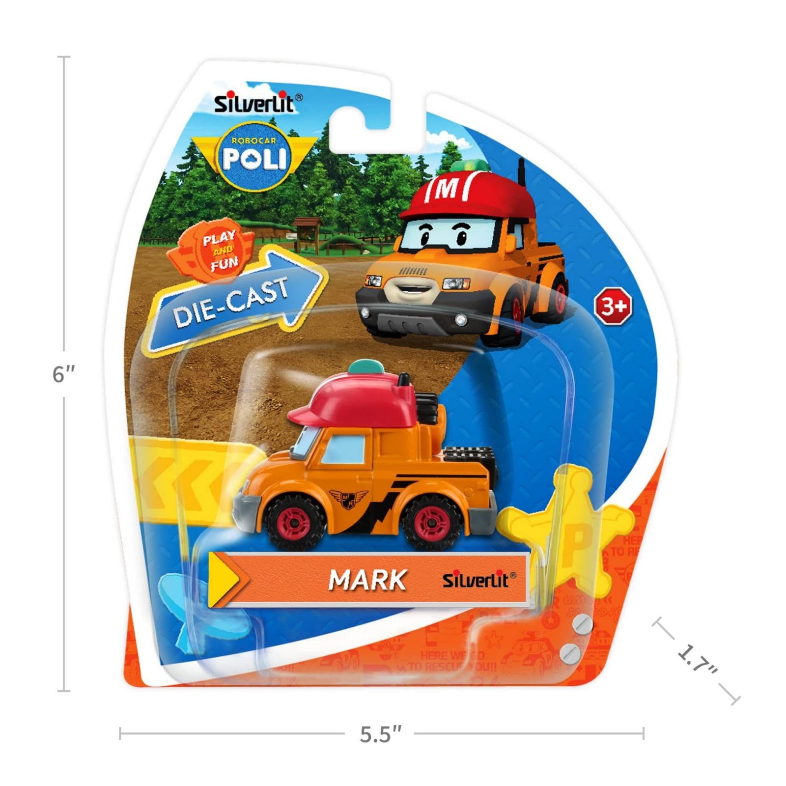 Robocar Poli DIE-CAST Mark Mountain Pickup Truck – Metal Vehicle Toy for Toddlers | Birthday & Party Gift for Boys & Girls Ages 1–5