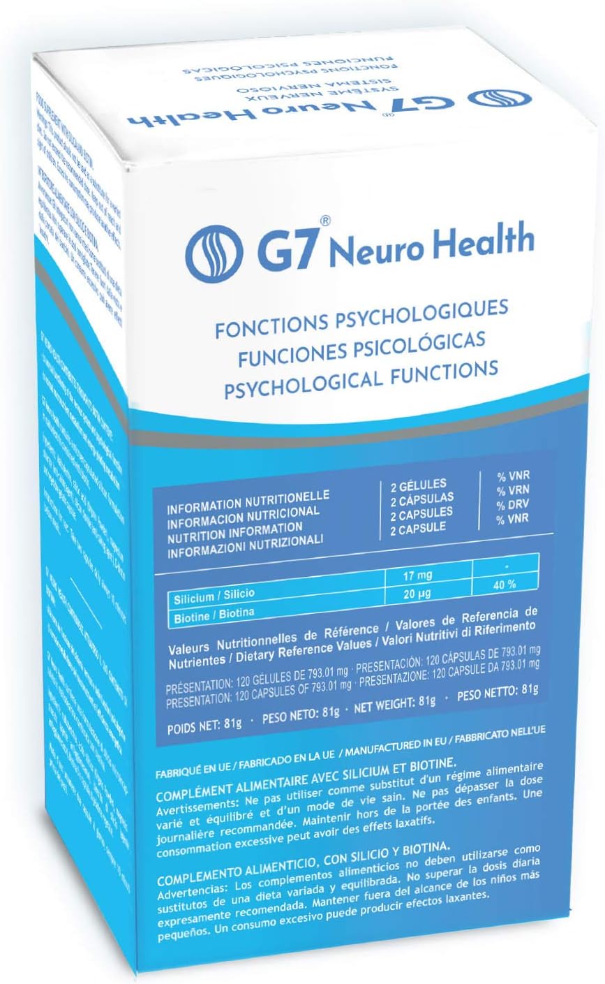 G7 Neuro Health. Silica and Biotin Supplement with Magnesium, Collagen Booster, Memory Supplements and Concentration Pills - Image 3