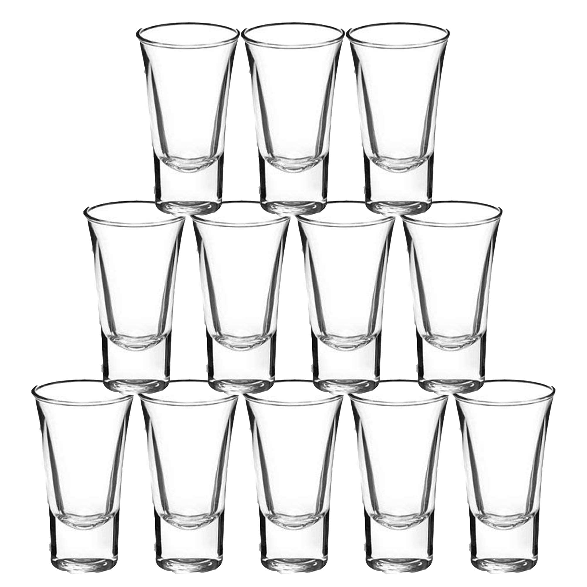 Gmark Heavy Base Shot Glass Set 60ml 2oz, Whiskey Shot Glass 12-Pack GM2026