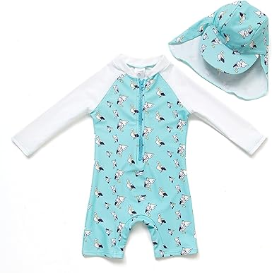 Sun Protection Infant One Piece Swimwear Toddler Bathing Suit With Sun Hat Upandfast Baby Boy Swimsuit Sunsuits Upf 50 Clothing Accessories Sunsuits