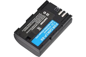 UPALDHOU LP E6 2750mAh High Capacity Lithium Camera Battery for R5 R6 7D Mark II 80D 5DS for Rebel T8i, T6i, M6