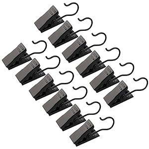 120 Pack Clip Hook Set Curtain Clips for Curtain,Photos,Home Decoration,Art Craft Dispaly,Black(Hang or Clip Almost Anywhere) …