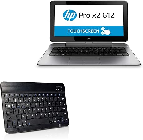 Amazon Com Hp Pro X2 612 G2 Tablet Keyboard Boxwave Slimkeys Bluetooth Keyboard Portable Keyboard With Integrated Commands For Hp Pro X2 612 G2 Tablet Jet Black Computers Accessories