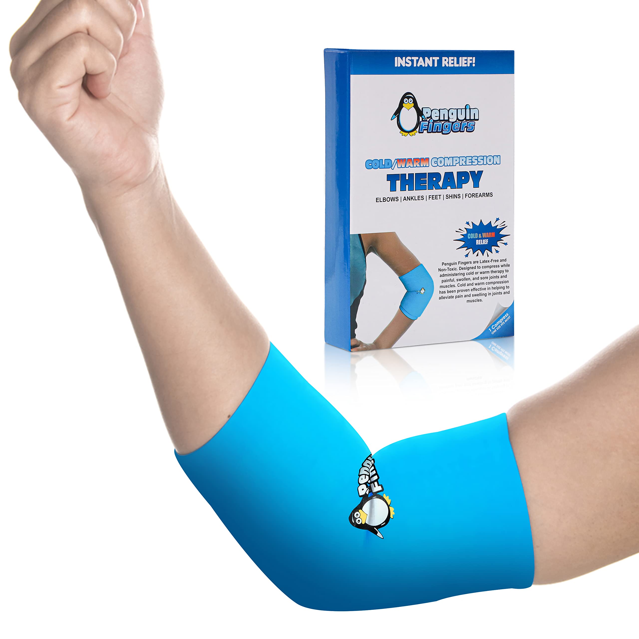 Photo 1 of Elbow and Ankle Ice Pack for Injuries Reusable, Cold Warm Compression Sleeves for Arm, Ankle and Foot Pain Relief for Men, Women, Girls and Boys Tennis Elbow, Tendonitis, Non-Toxic, Latex Free