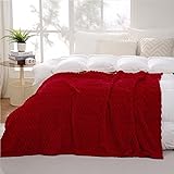 Puncuntex Red Throw Blanket 108"×90" inches Fuzzy