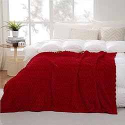 Red Throw Blanket 50"×70" inches Gifts for Mom