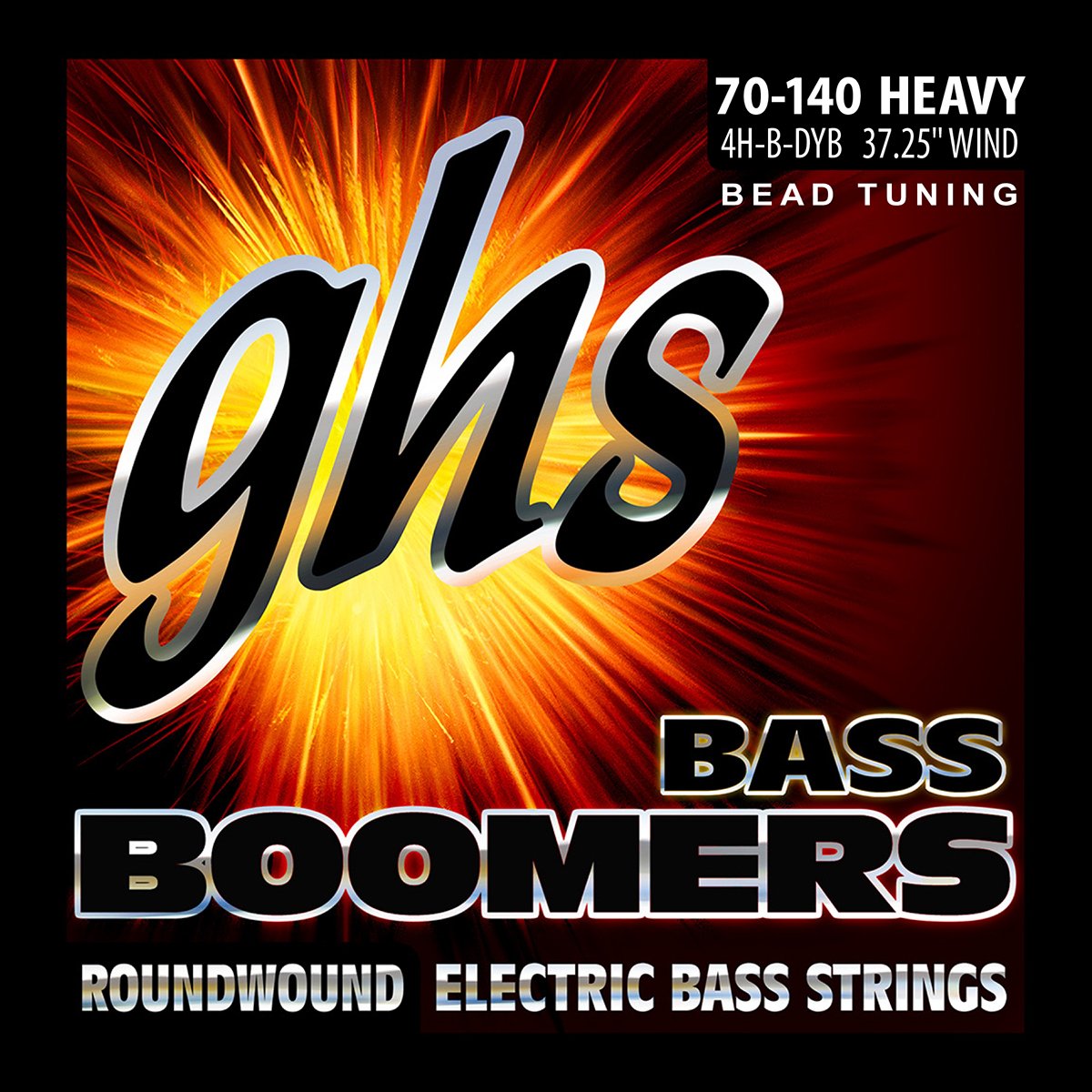 GHS 4HBDYB Heavy Electric Bass Boomer Nickel Plated Guitar Strings