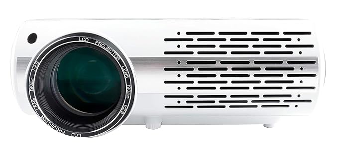 Boss S14 Projector Full HD Multimedia Portable Projector 6000 Lumens Support Mobile/USB/HDMI/AV (White)