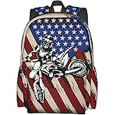 famliihw Motocross Backpack Bookbag Laptop Backpacks Multipurpose Daypack for Boys Girls School Men Women Travel Hiking
