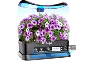 DECYAM Gift for All, Hydroponics Growing System, Aerogarden, Indoor Garden, Indoor Gardening System, Aero Garden, Indoor Herb Garden, Hydroponic Planter, Adjustable Height up to 23", with 12 Pods