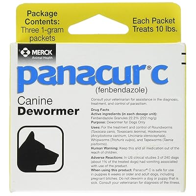 Panacur Canine Dewormer 1 Gram, ៣ កញ្ចប់