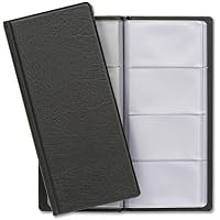 DONAU Visitenkartenbuch Für 480 Karten – Schwarz, PP-Material, Maße 11x25.2x3 Cm