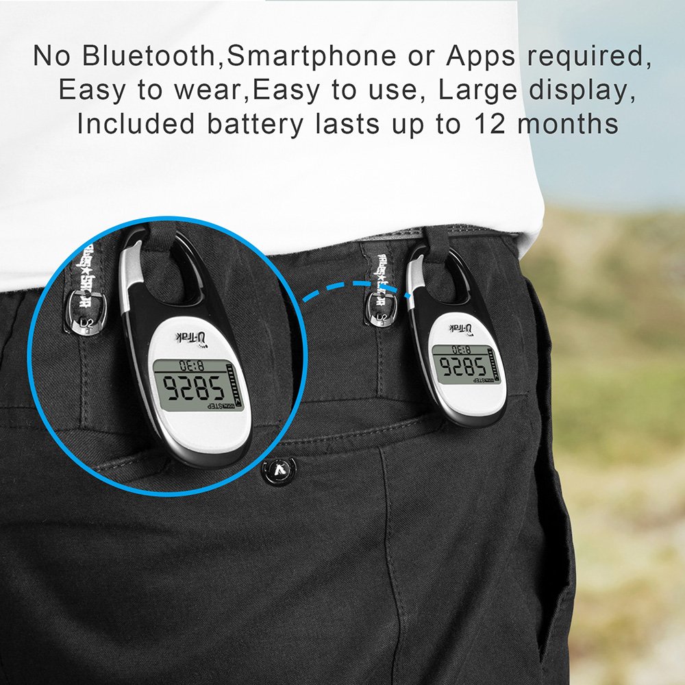 Next-Station Simple 3D Pedometer Portable Walking Step Counter with Carabiner Clip for Men/Women/Pets - Image 4