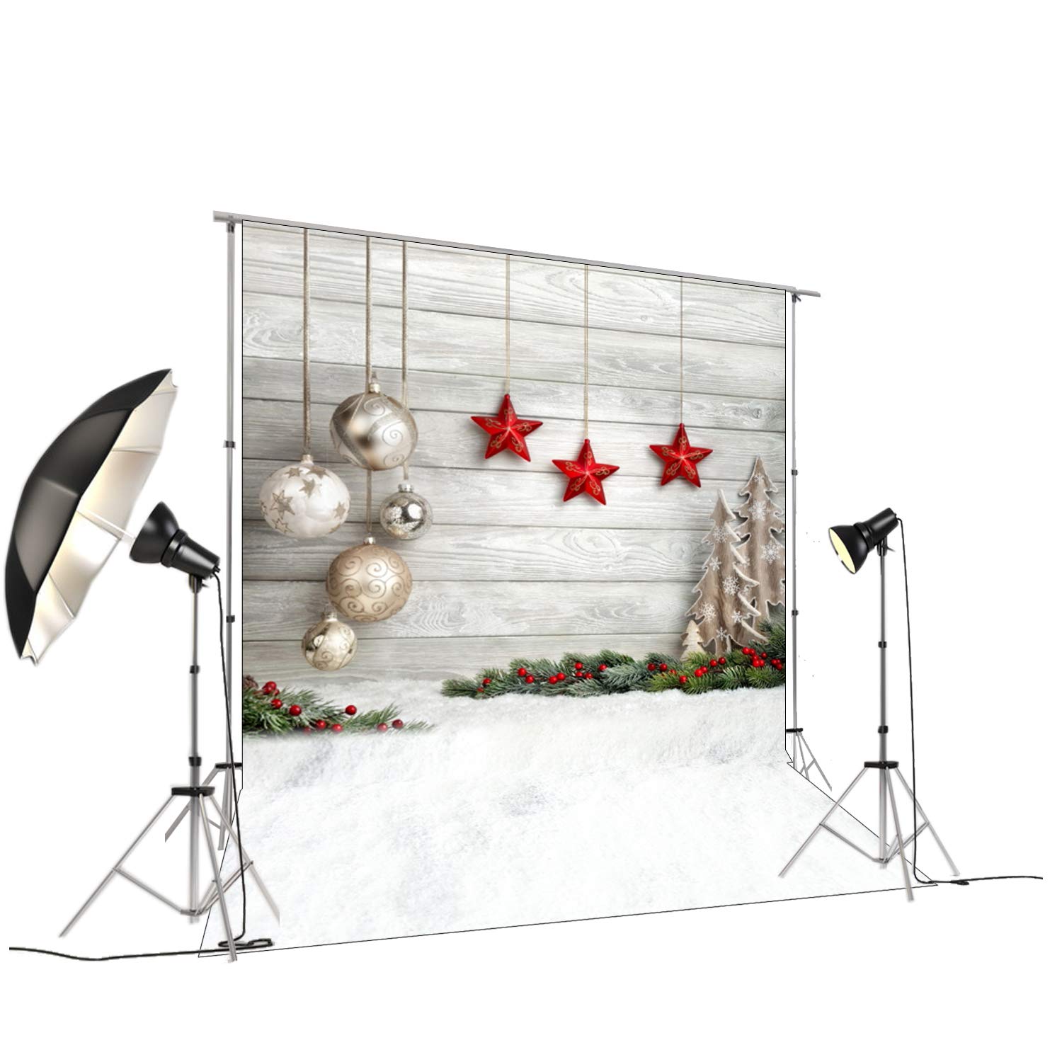 Photography Backdrop for Xmas Pictures Studio Photo Background-Vinyl Backdrop for Xmas Themed Pictures-Home DIY Decoration FT-4338