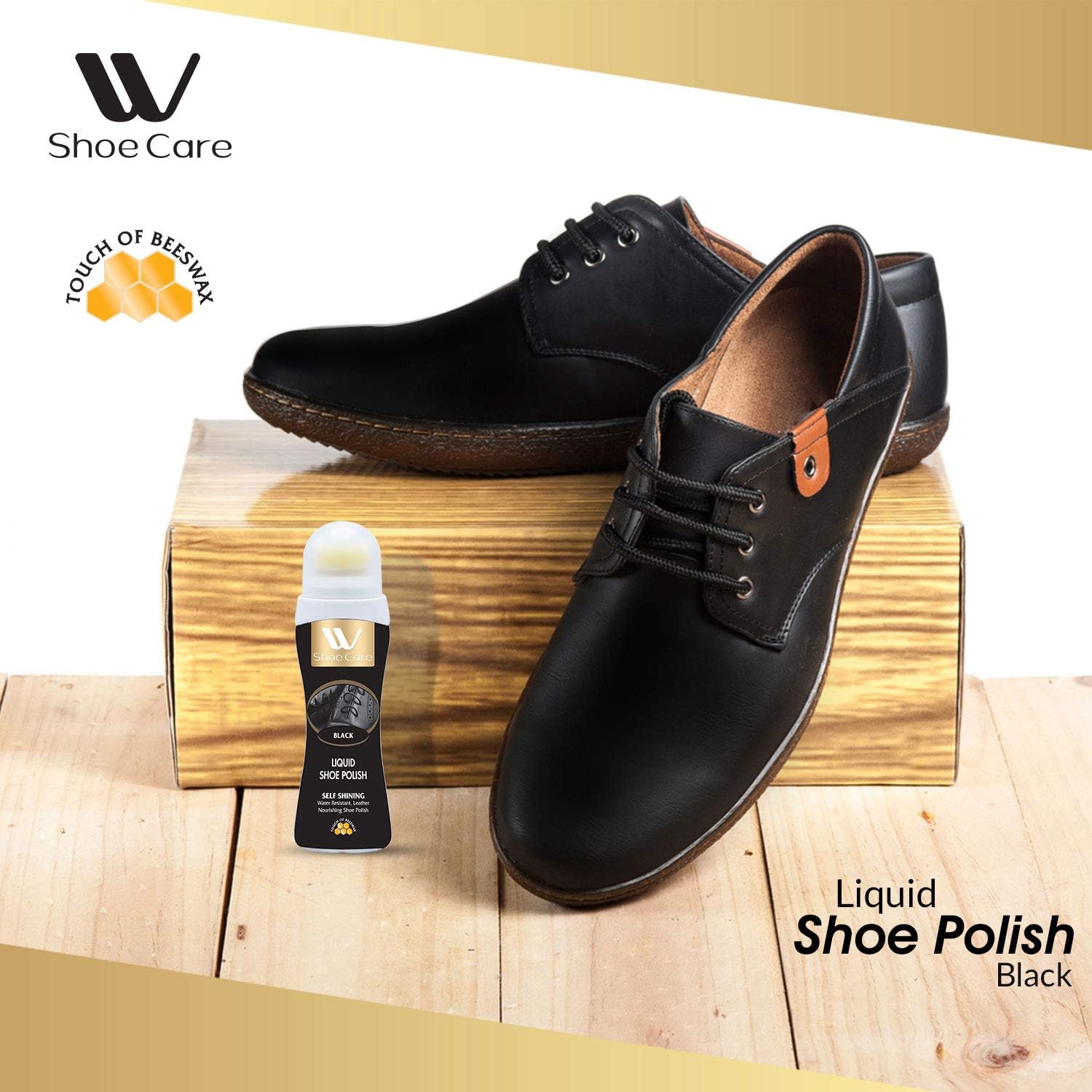 WBM Care Liquid Polish Instant Shoe Shiner, 3PCs, For All Leather Boots - - 