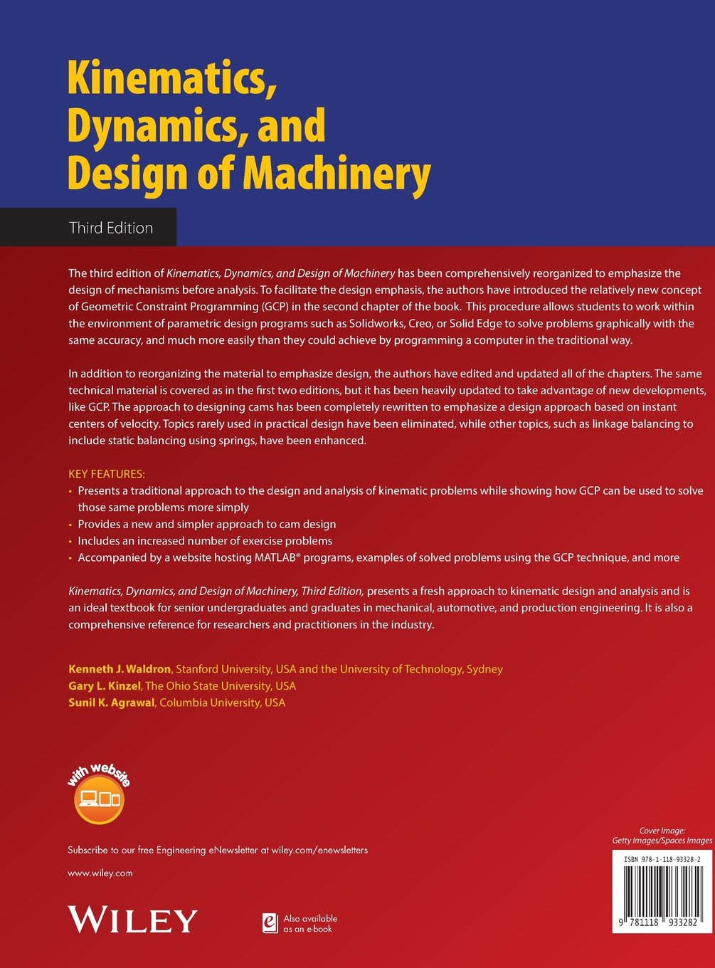 Kinematics, Dynamics, and Design of Machinery: Amazon.in: Kenneth J.  Waldron, Gary L. Kinzel, Sunil K. Agrawal: Books
