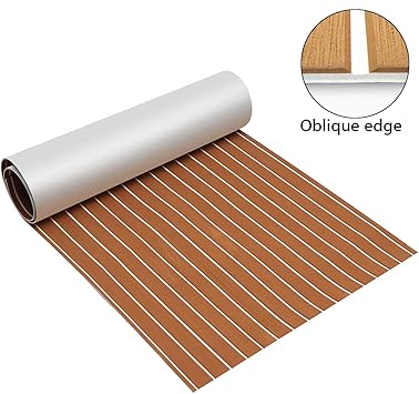 Zeeos Eva Foam Teak Floor Decking Sheet 94 5 X36