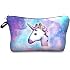 Einhorn Kulturbeutel Transparent Mit Spiegelfolie – 19,5 X 10 Cm, Reißverschluss, Polyester