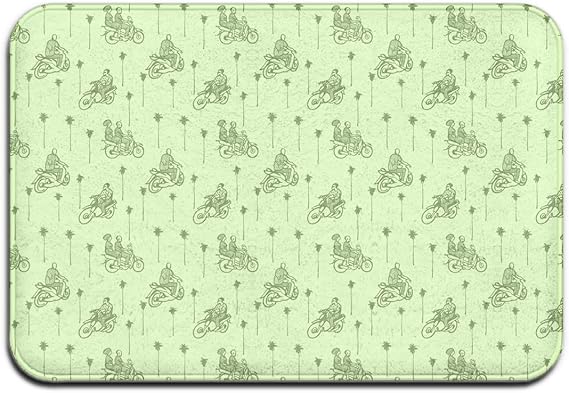 yting Motorräder und Fahrer Muster Antislip Auto Bodenmatte