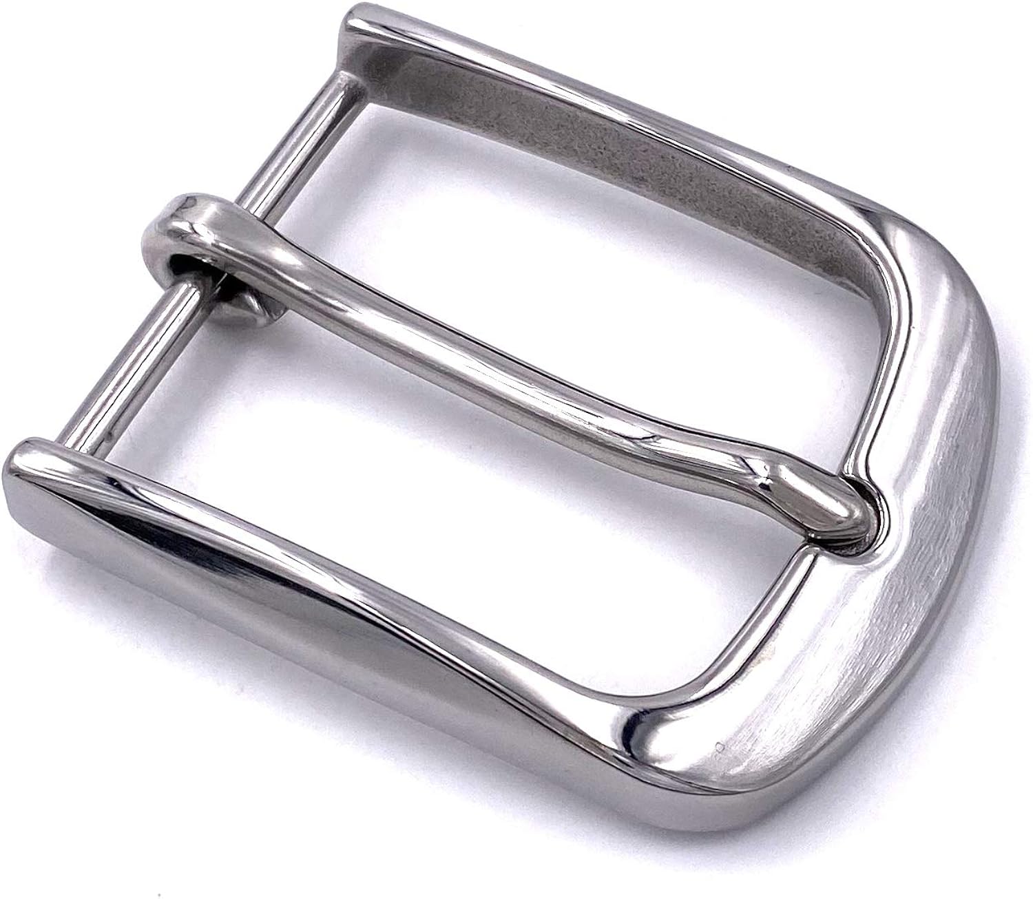 LAXPICOL 1.5"(40mm) Heavy Duty Stainless Steel Single Prong Square Belt Buckle: Clothing
