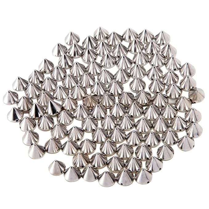 AIYUE 100 PCS DIY Nieten Silber Acryl Bullet Spike Perlen Nieten DIY Kleider Bra Deko Punk Handwerk Dekoration Taschen/ Schuh