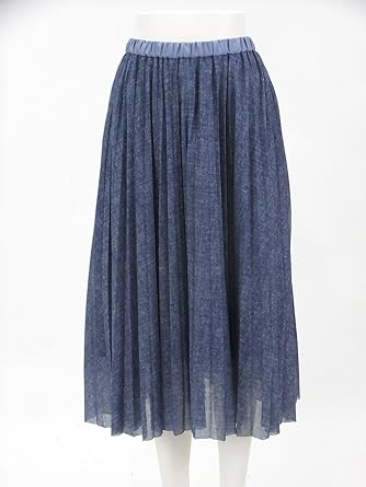 Amazon ダブルクローゼット W Closet ひざ下丈デニム風プリント Amazon ダブルクローゼット W Closet ひざ下丈デニム風プリント