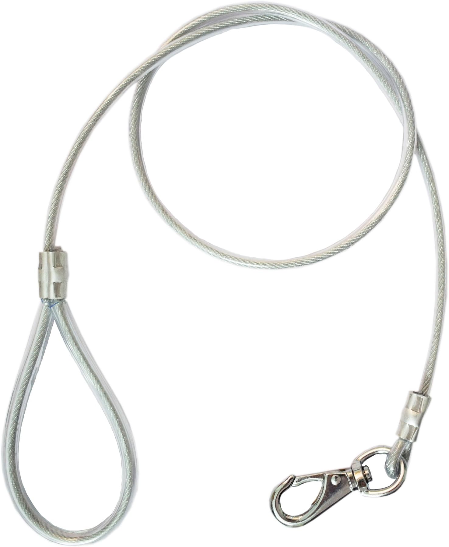 Pet Heavy Duty Chew-Proof Steel Wire Dog Leash Training Lead for Dogs (0.23" x 47.24")
