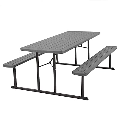 Buy Cosco Outdoor Living 87902dgr1e 6 Ft Folding Blow Mold Grain With Gray Legs Picnic Table Dark Wood Online In Vietnam B07sxd91pg