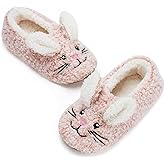 Cozylook Cute Animal Slippers Soft Sole House Slippers Fuzzy Warm Indoor Non Slip Grip Funny Animal Designs