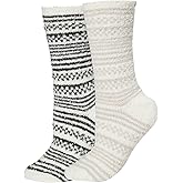 Barefoot Dreams womens Cozychic ® Checkered Stripe Sock Set