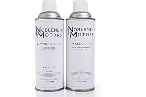 Noblemen Motors Exact Match Automotive Touch Up Paint Kit Compatible with Toyota 089 Platinum White Pearl/Wind Chill Pearl OEM Spray Paint - 12oz Basecoat and 1K Clearcoat