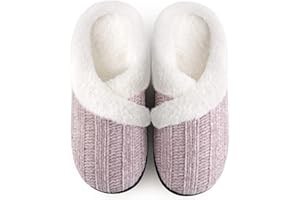 Homitem Fuzzy Slippers for Women Indoor and Outdoor Fluffy Bedroom House Shoes with Arch Support Memory Foam Winter Warm Ladeis Cute Comfy Cozy