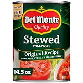 Del Monte Original Recipe Stewed Tomatoes with Onions, Celery &amp; Green Peppers, Canned Tomatoes, 14.5 oz Can