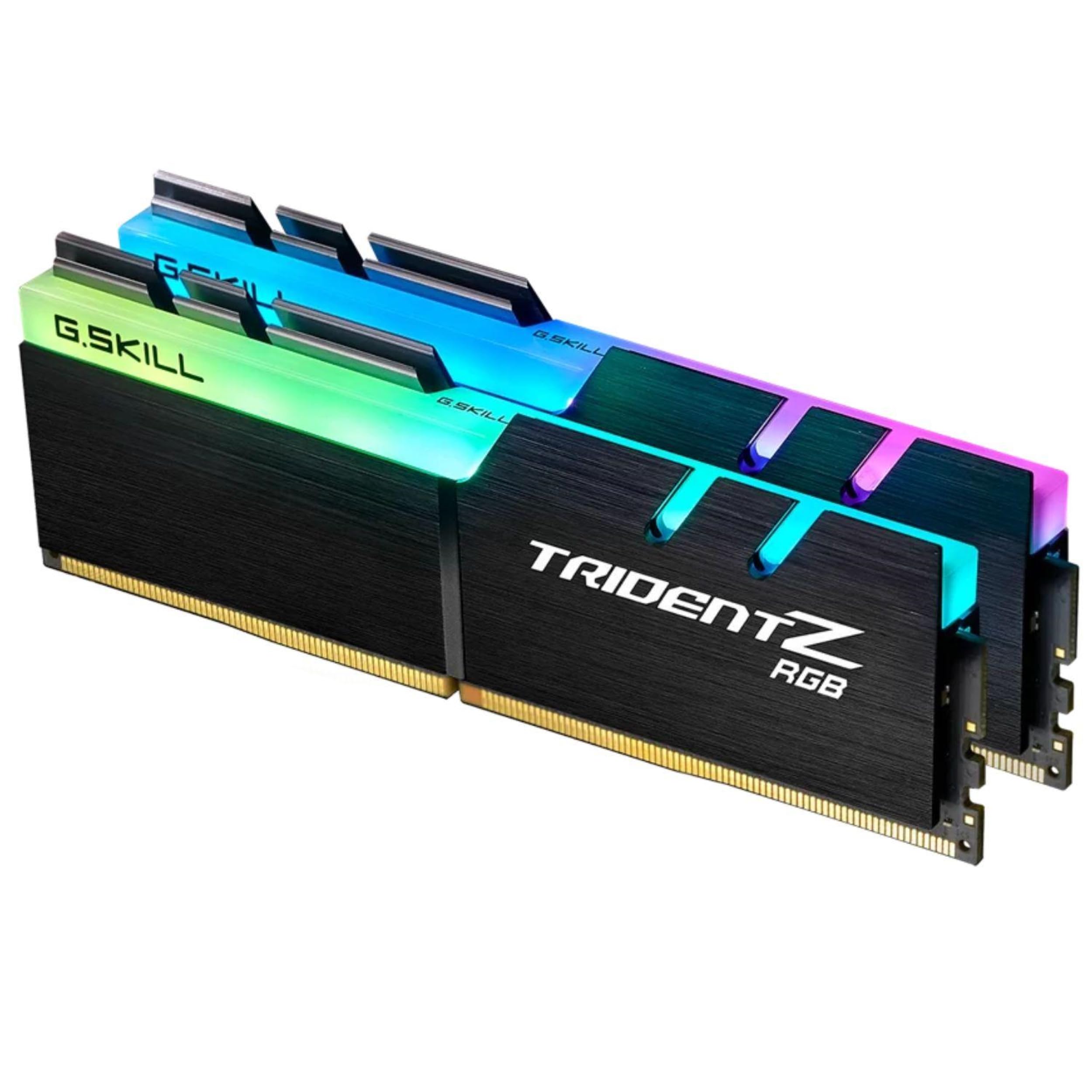 G.SKILL, 2 x 16GB,F4-3200C16D-32GTZR Trident Z RGB, DDR4-3200, CL16-32 GB Dual-Kit, schwarz
