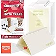 Catchmaster Pantry Pest & Moth Traps 6-Pk, Bug Killer for Kitchen Storage & Pantry Cabinet, Sticky Moth Traps for House, Protect Pet Food, Kitchen Cabinets Storage, Pet Safe Glue Trap