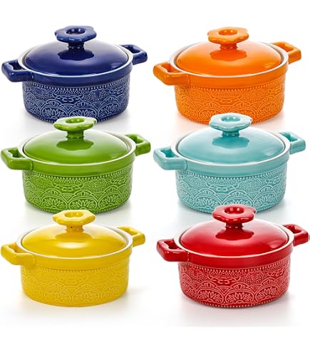 Fuente De Horno De Cerámica Con Estampado De Flores - 730 Ml, Resistente Al Calor, Con Asas, Ideal Para Lasaña Y Guisos