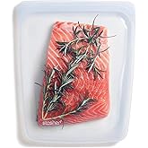Stasher Silicone Reusable Storage Bag, Half Gallon Bag, Reusable Freezer Bag, Microwave, Dishwasher, Oven Safe, Sous Vide, Premium Lunch Container, Eco Friendly, Food Storage Bags, 64 oz, Clear