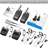 eSynic 2 Pack Walkie Talkies 16CH VOX Li-ion 1500mAh Earpiece LED Torch view 6